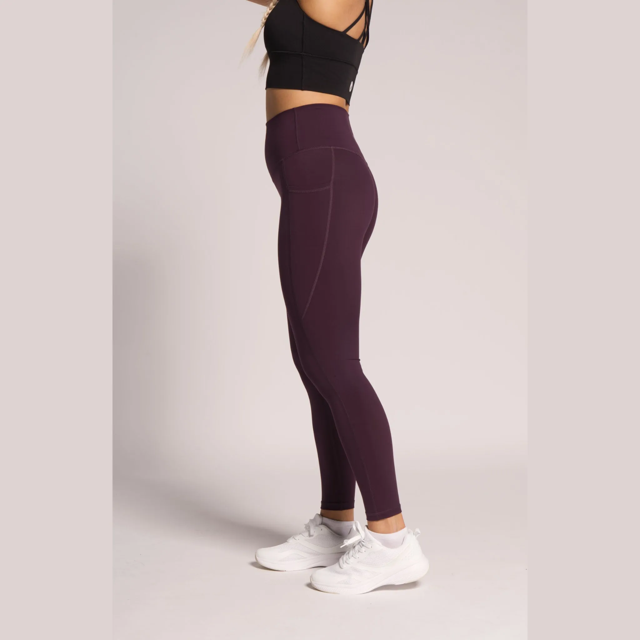 SwiftPocket  High-waisted Leggings- Dark Purple