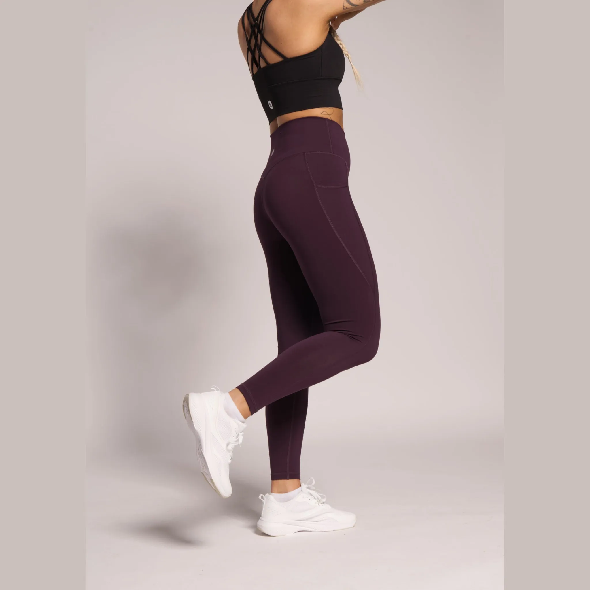SwiftPocket  High-waisted Leggings- Dark Purple