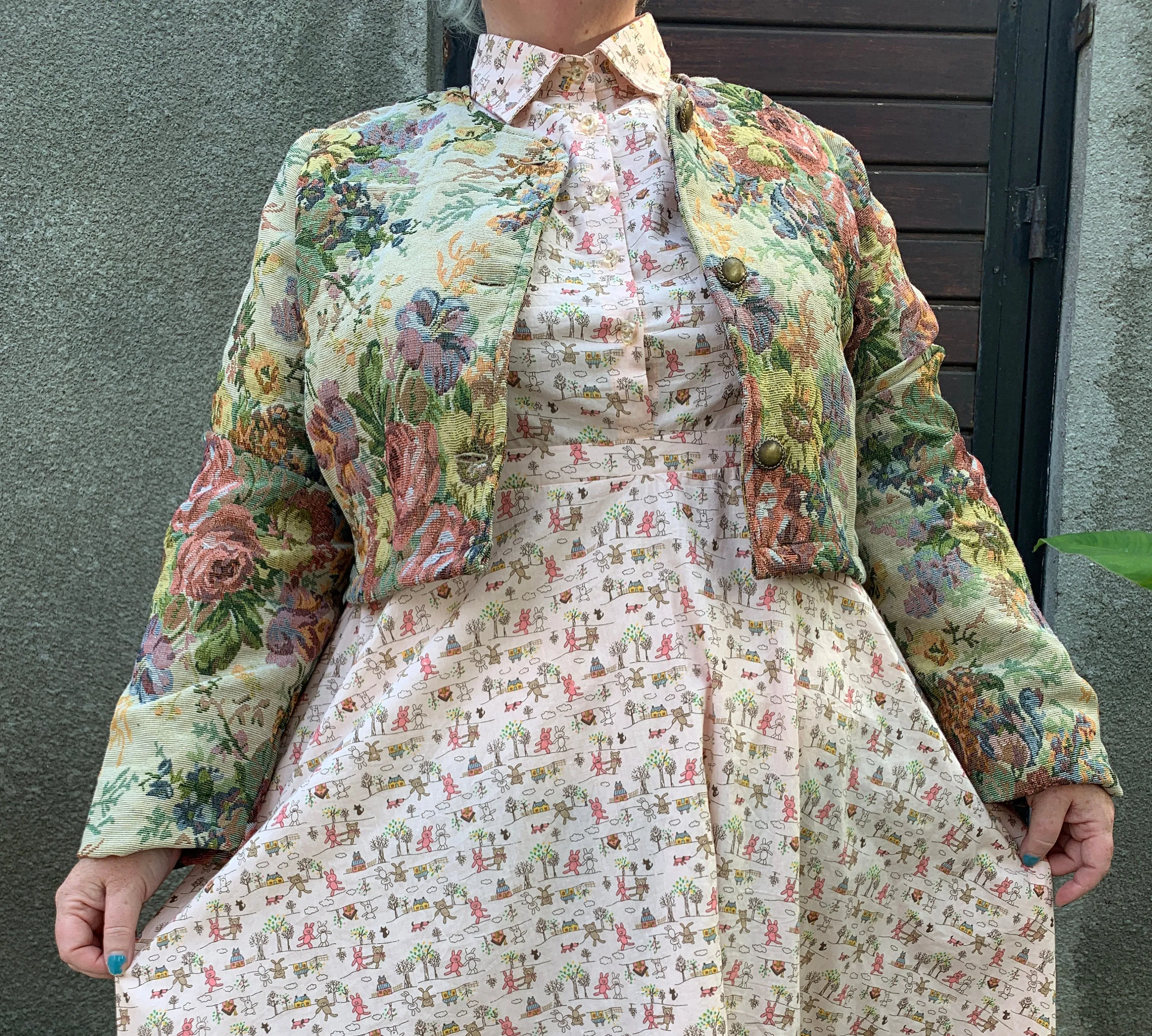 Tapestry Bolero Plus Size Jacket made to order with free shipping