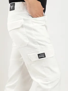 Terminator White Baggy Fit Denim Cargo