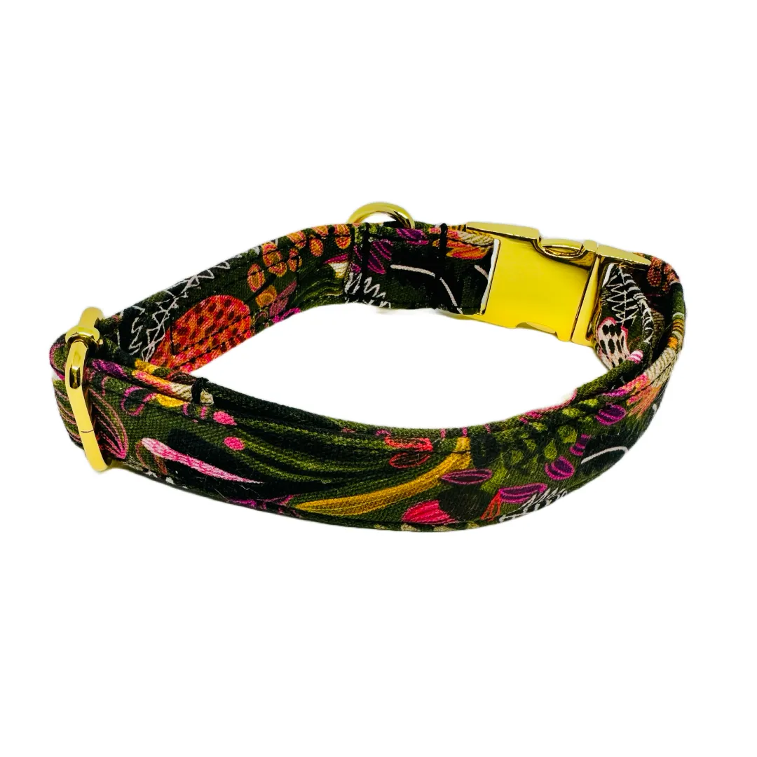 The 'Green Bush Banksia Flowers' Dog Collar