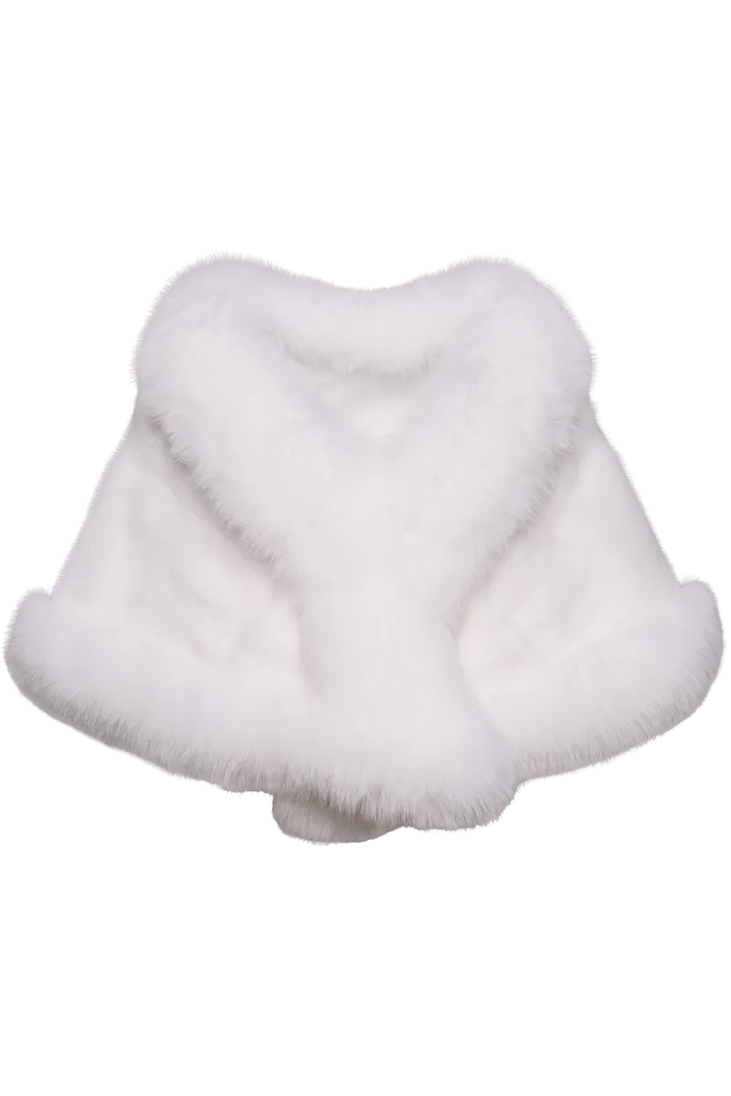 Traditional Horizontal Mink - Fox Fur Cape