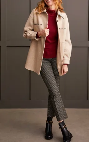 TRIBAL - BLANKET STITCH TRIM COAT- 1864O-3995