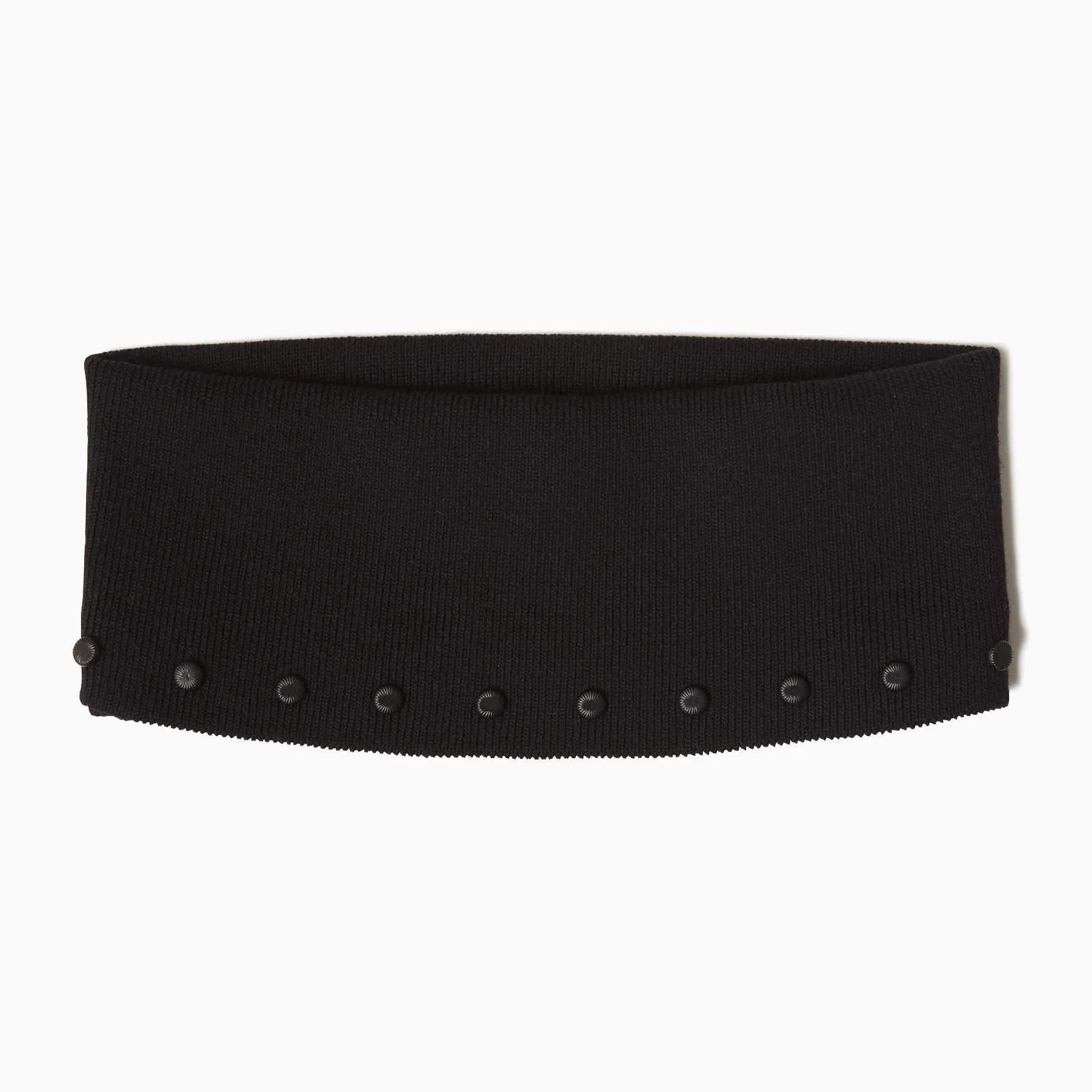 TYPE-1 Knit Organic Cotton Turtle Neck Collar Part (Black)