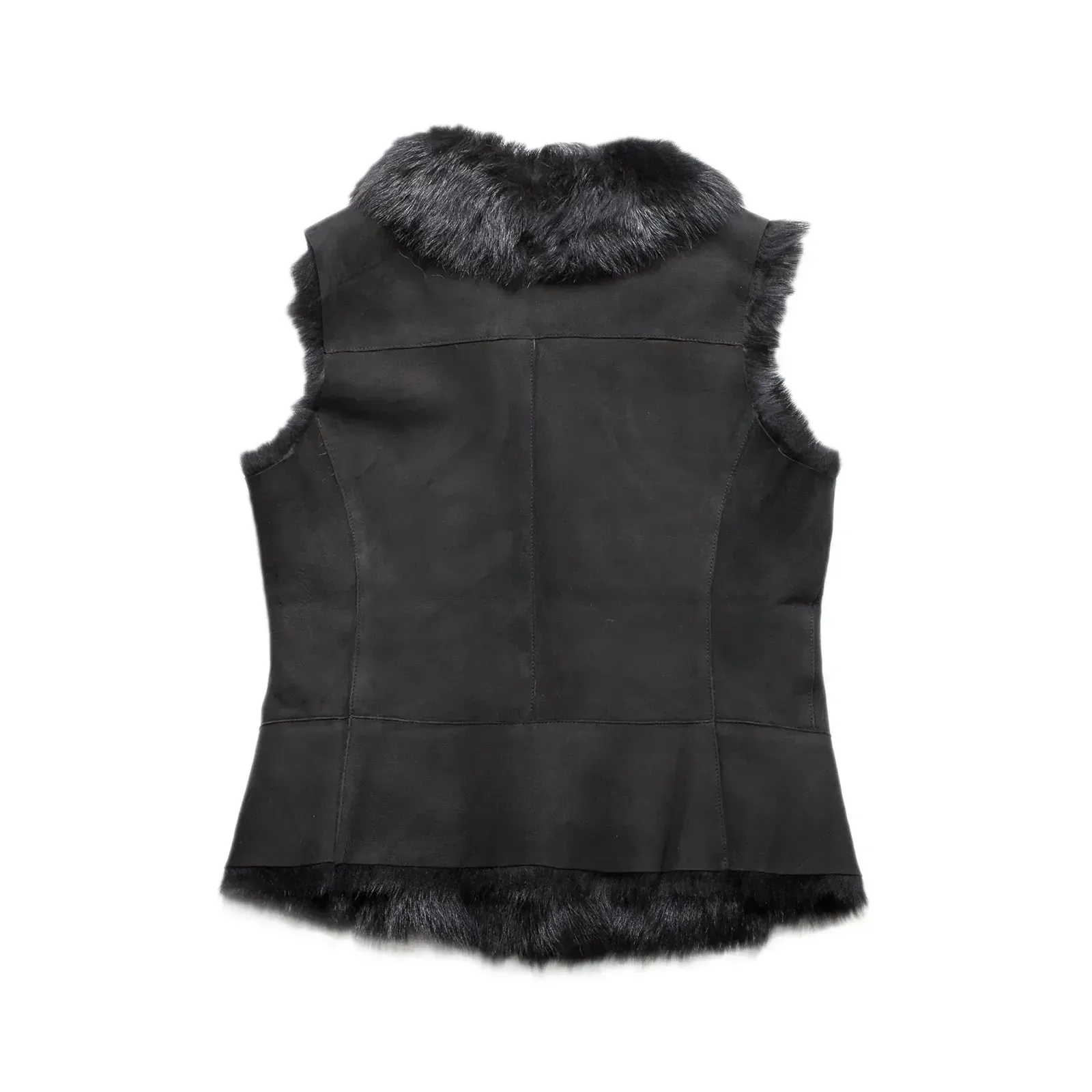 UGG Renee Toscana Shearling Reversible Black Vest - Women's