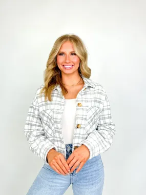 Vicki - Plaid Cropped Jacket (Grey)