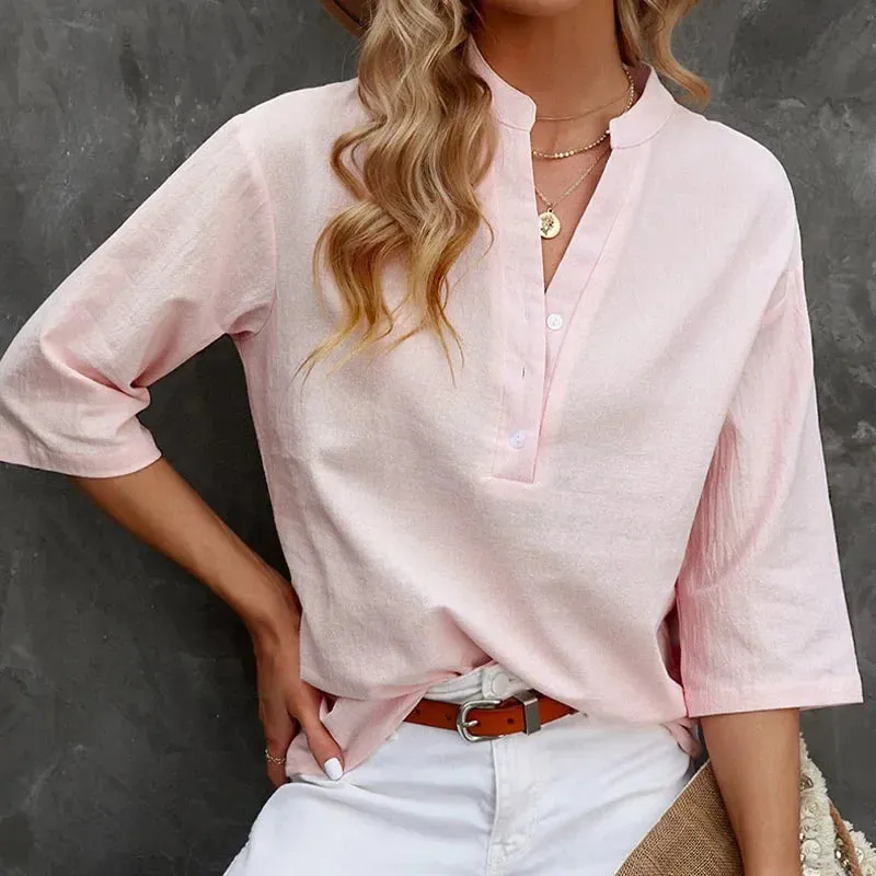 Vintage Linen Shirt - Effortlessly Chic
