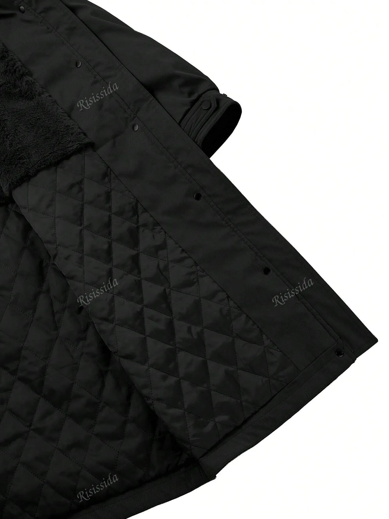 Warm Padded Jacket with Detachable Fur Collar for Women