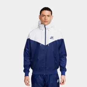 Windrunner Woven Linen Mens Jacket (Blue/White)
