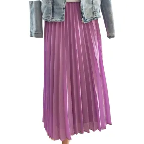 Witchery purple pleated skirt, size 8