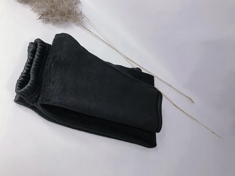 Wjczt Ladies Winter Warm Thick Velvet Faux Leather Leggings Gothic Legging Pants Punk Rock Slim Skinny Pencil Pants For Women