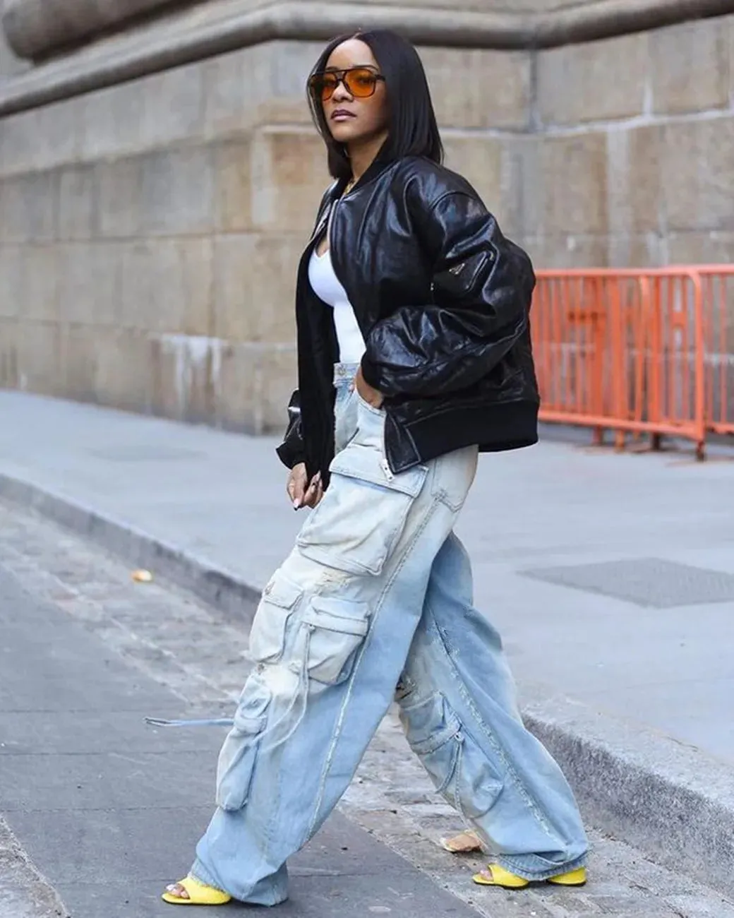 Women Causal Cargo Jeans Fashion Vintage Streetwear Stretch Jean Trousers