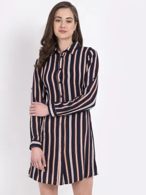 Women Straight Striped Mini Tunic