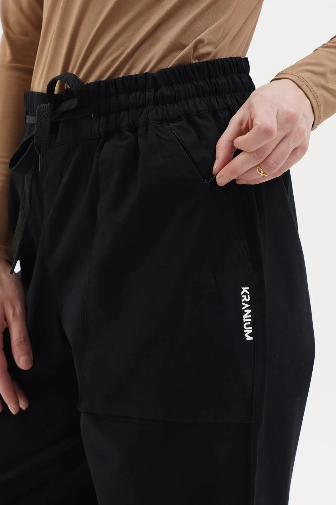 Women Zappers Black Cargo Pants