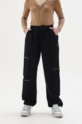 Women Zappers Black Cargo Pants