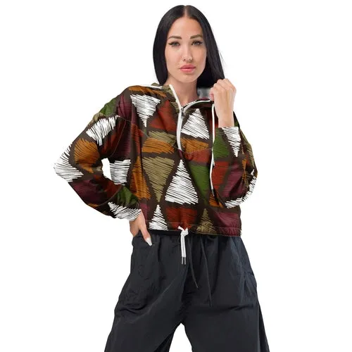 Women's Cropped Windbreaker Boho Jacket