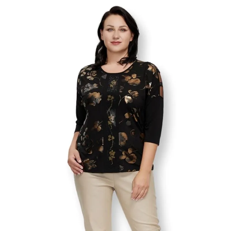 Women's Luxury Graphic Diamonds Print Oversize T-shirt