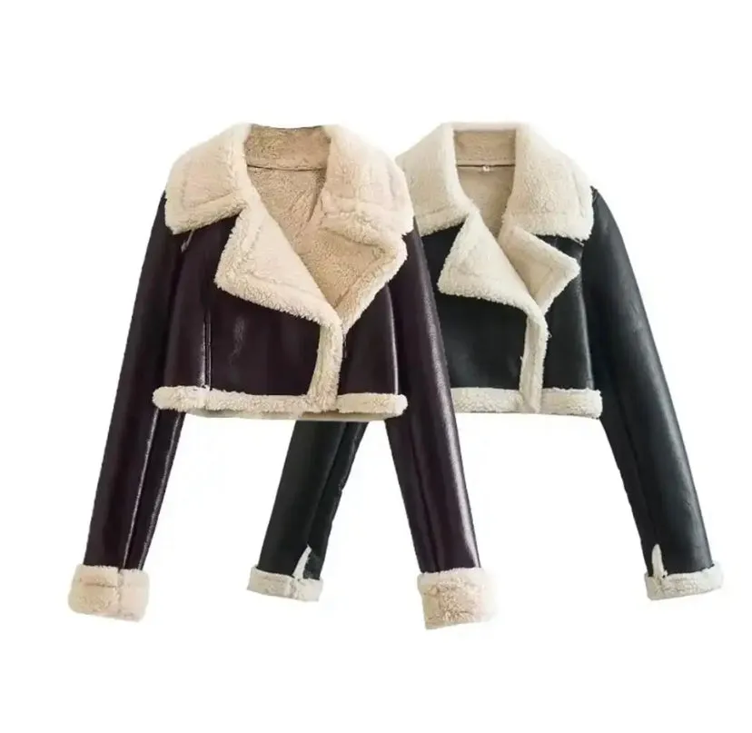 Wool Faux Leather Jacket