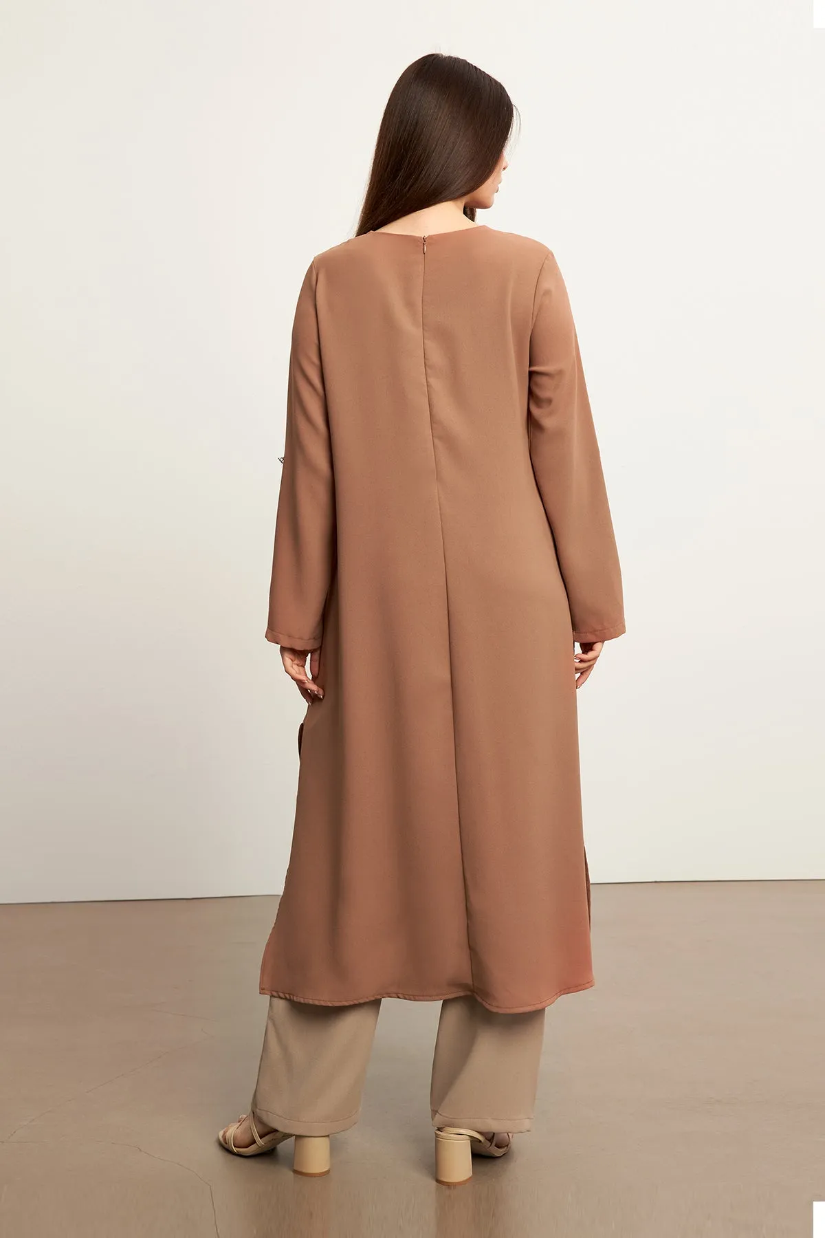 ZRF Women Afra Tunic Pants Set - Camel - Sesto Fiorentino