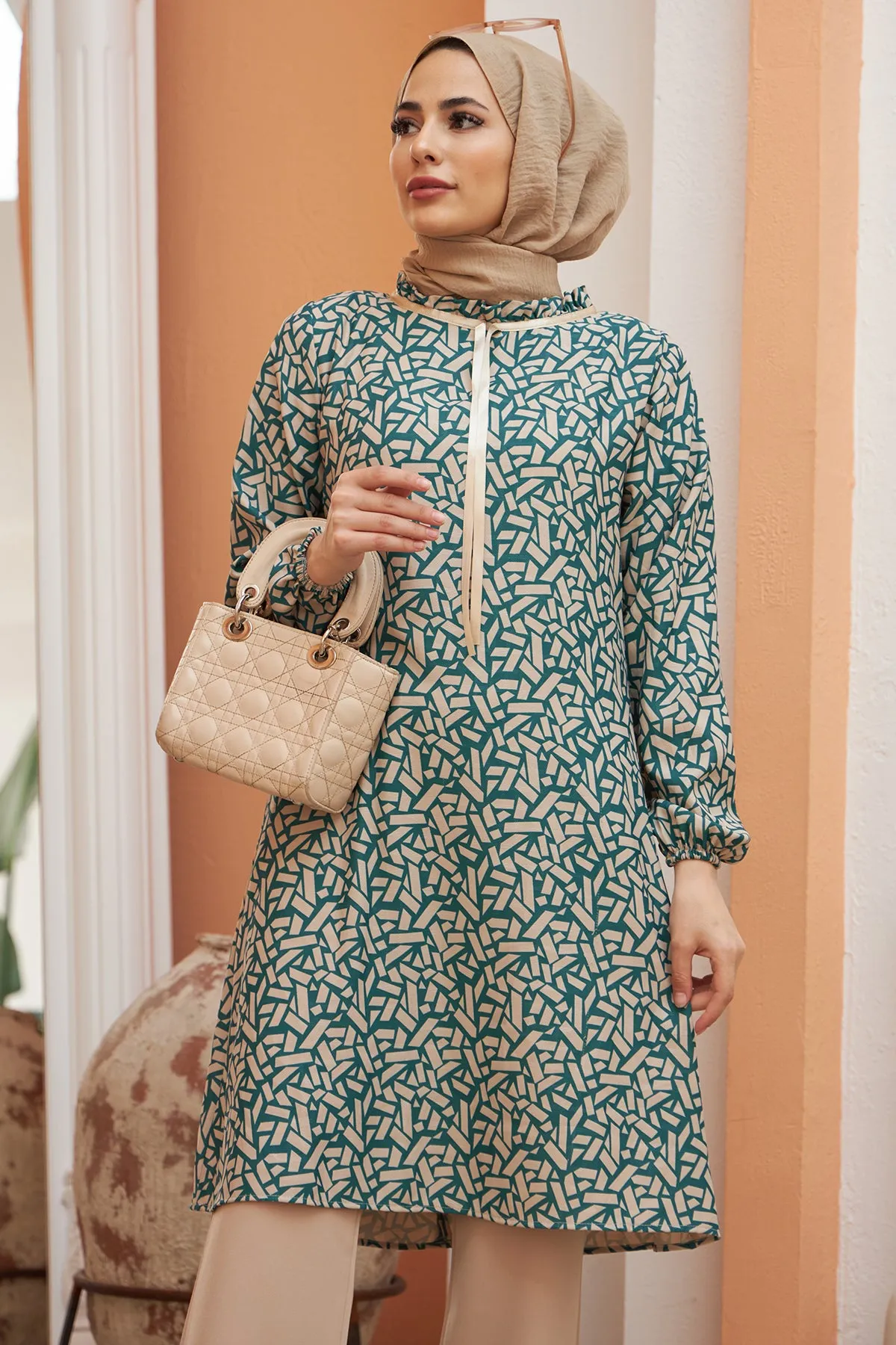 ZRF Women Geometric Patterned Set - Emerald - Gilroy