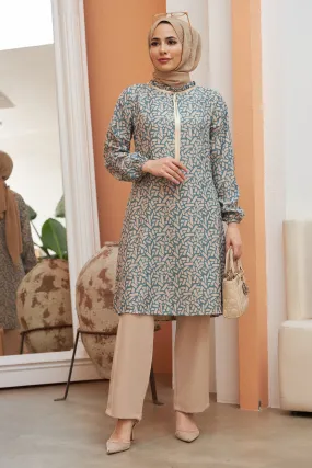 ZRF Women Geometric Patterned Set - Indigo - Pylaía